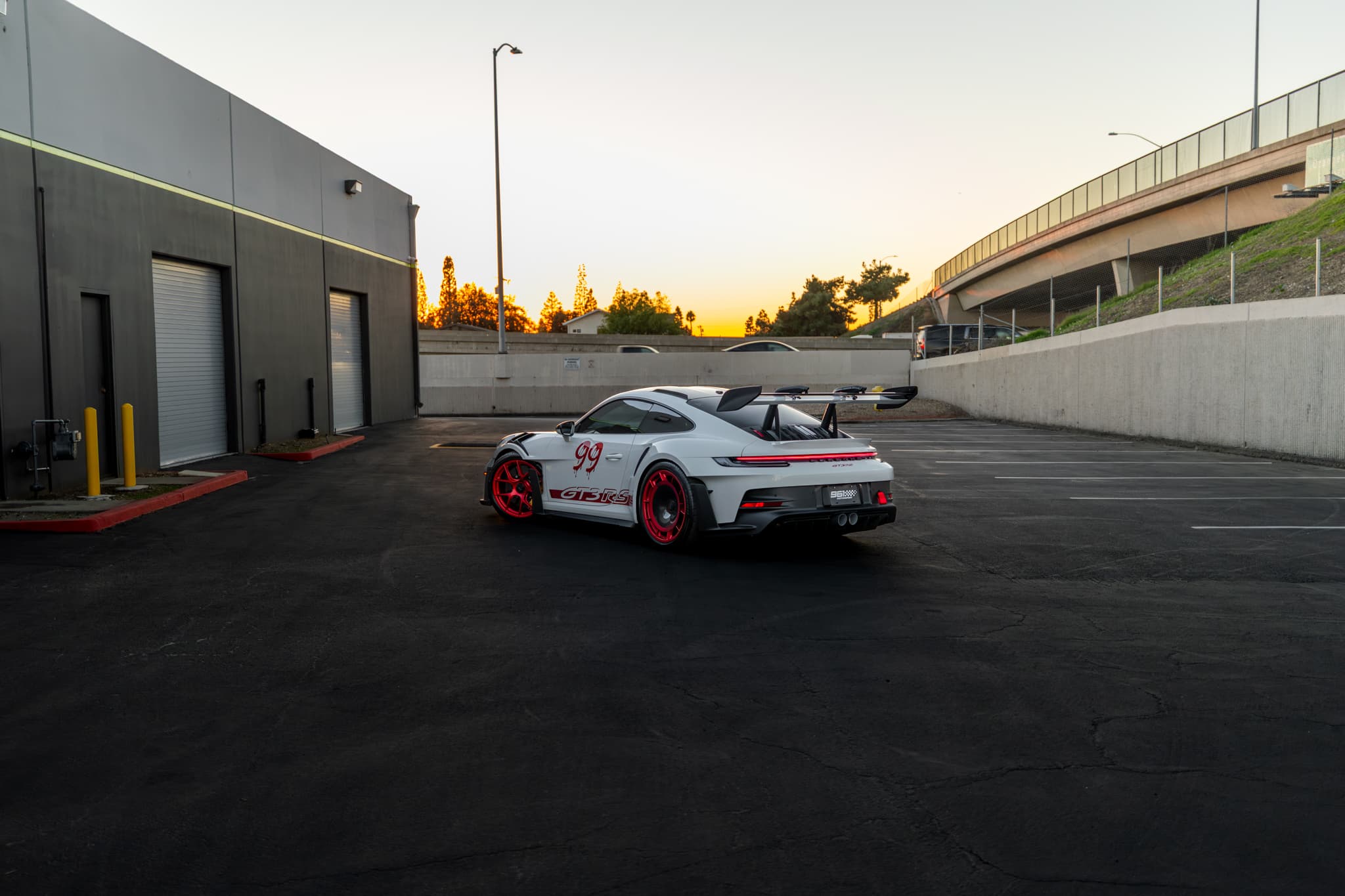 Porsche GT3 RS staged in the 961 Motorsport lot
